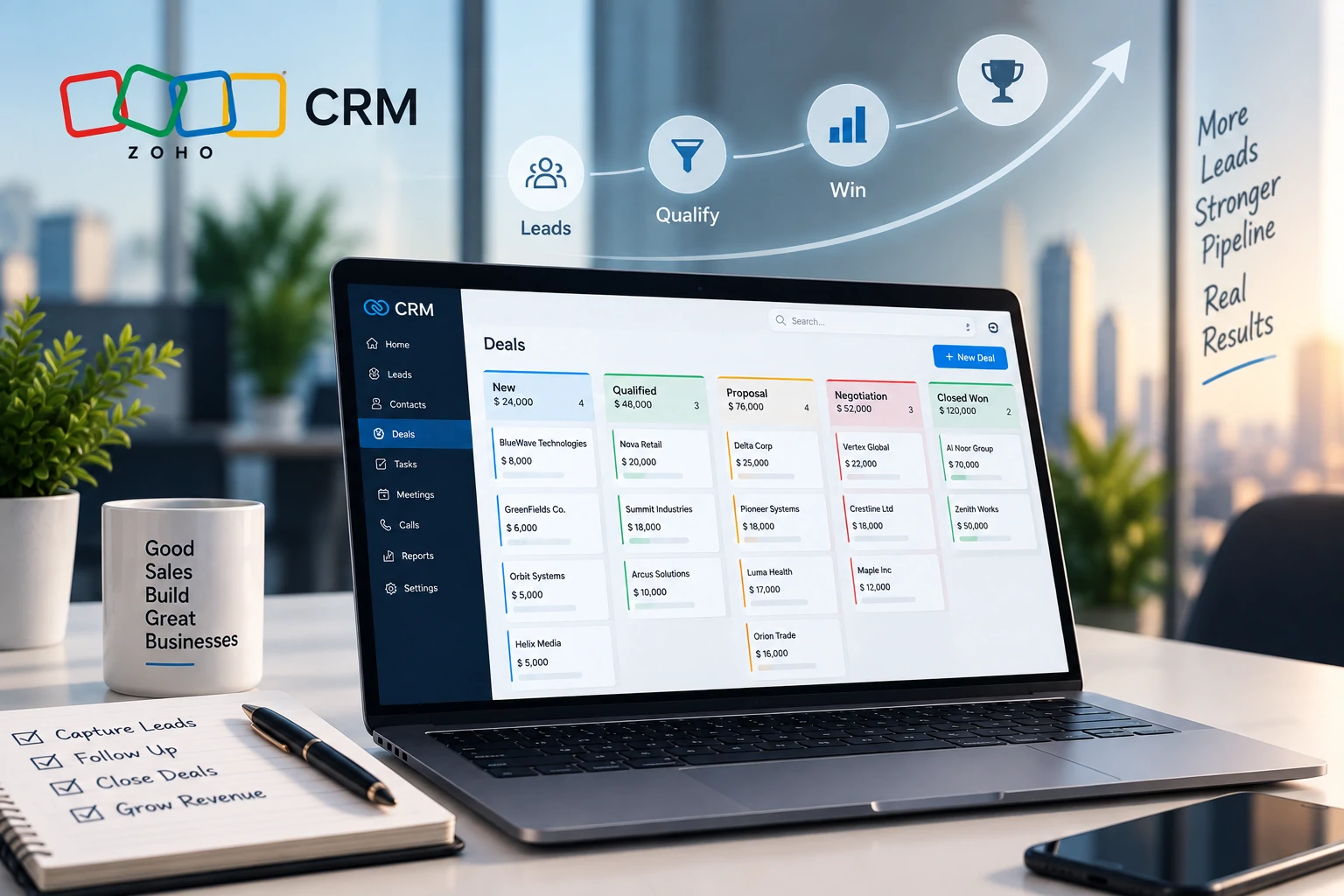 مسار مبيعات أكثر فعالية مع Zoho CRM